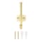 National Hardware National Hardware Powell Medium Brushed Gold Aluminum 4-15/16 in. L Angled Hook 60 lb 1 pk N337-914 - alternate 2